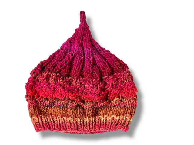 1点限定！ 新作2026どんぐりニット帽子 野呂英作毛糸使用 ピンク