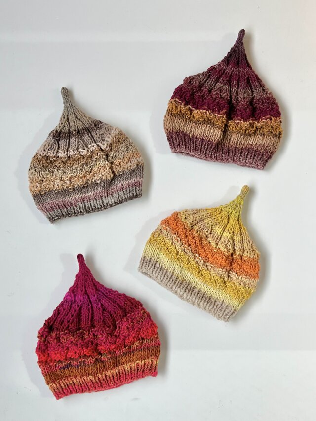 1点限定！ 新作2026どんぐりニット帽子 野呂英作毛糸使用 ピンク