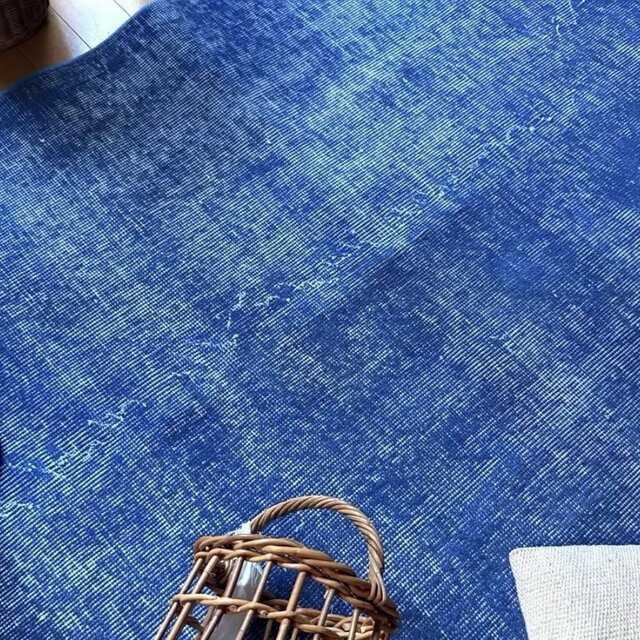 トルコヴィンテージラグ 212×115.5 ボタニカル ニュアンスカラー