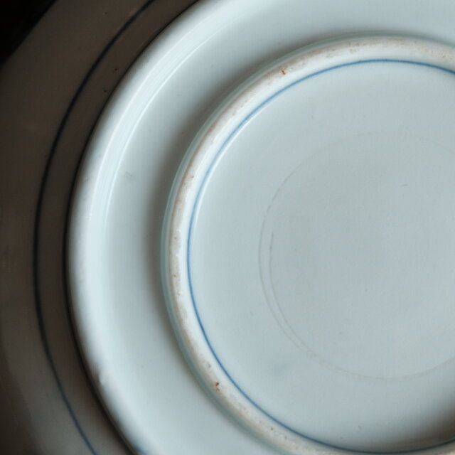 花と鶴と蝶々◇伊万里 花蝶文赤絵金彩浅型大鉢 碗 骨董・antiques 器