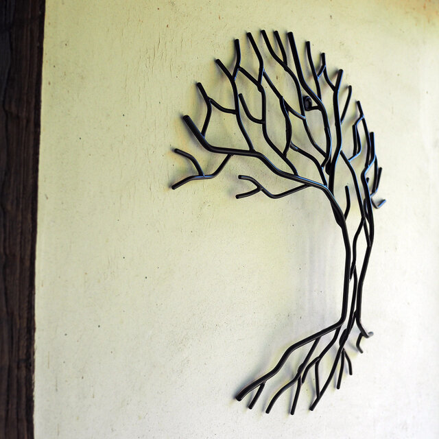 壁掛け・アイアン ウォールアート 直径40cm｜熟練職人の立体的な鉄の