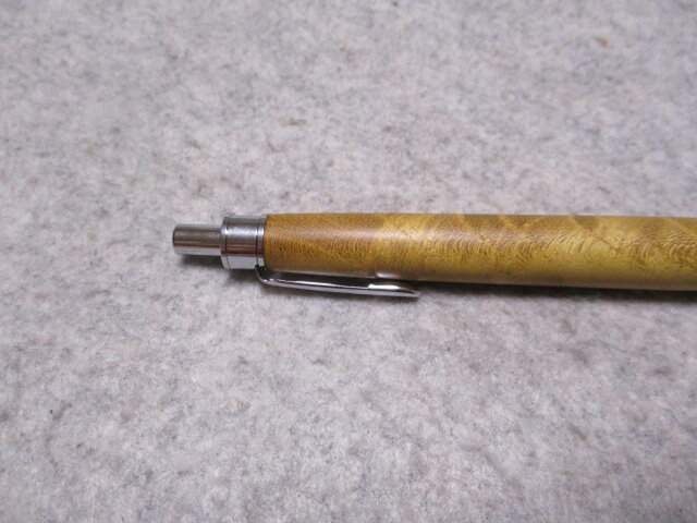 御蔵島桑 金桑 縮み杢 椿油仕上げ 木軸ボールペン(シャープペンシル