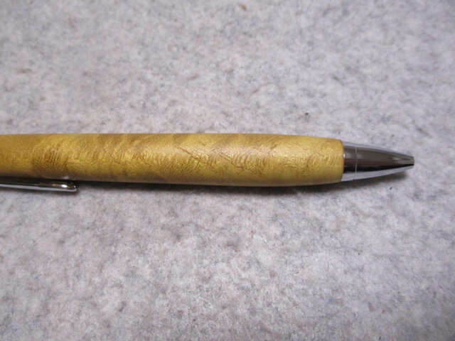 御蔵島桑 金桑 縮み杢 椿油仕上げ 木軸ボールペン(シャープペンシル