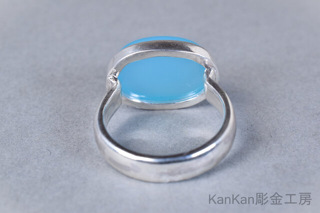 シーブルーカルセドニーのリング | iichi 日々の暮らしを心地よくする