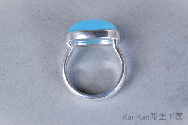 シーブルーカルセドニーのリング | iichi 日々の暮らしを心地よくする