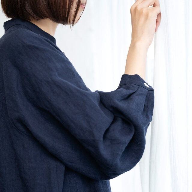大人の日常を彩る 桐七炊きリネン 2wayシャツワンピース 羽織りにも
