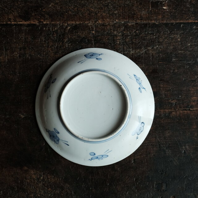 見込みに花籠◇桐と鳳凰。伊万里 花文赤絵金彩中皿 骨董・antique 古