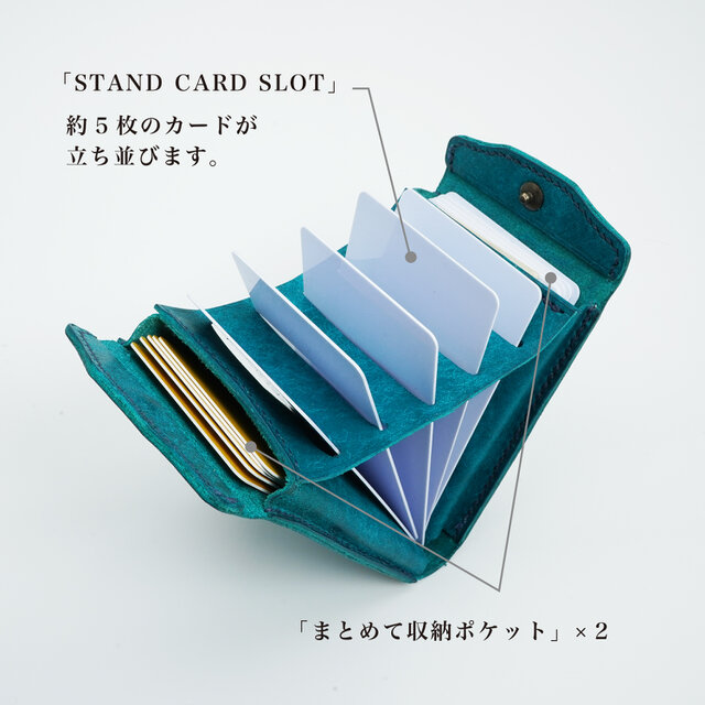 送料無料] 片手で瞬時に開き、カードが立つ！カードウォレット