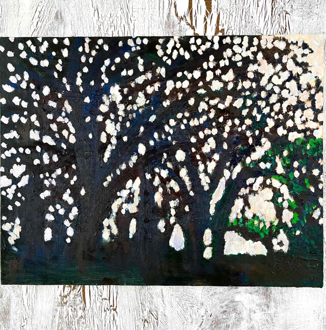 油彩画　原画「キラメク木漏れ日」アート　絵画 32×41㎝ F6　キャンバス 油彩画 原画「キラメク木漏れ日」アート 絵画 32×41㎝ F6 キャンバス