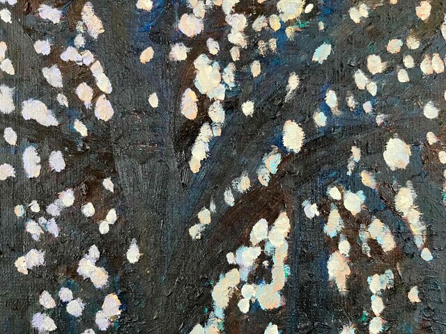 油彩画　原画「キラメク木漏れ日」アート　絵画 32×41㎝ F6　キャンバス 油彩画 原画「キラメク木漏れ日」アート 絵画 32×41㎝ F6 キャンバス