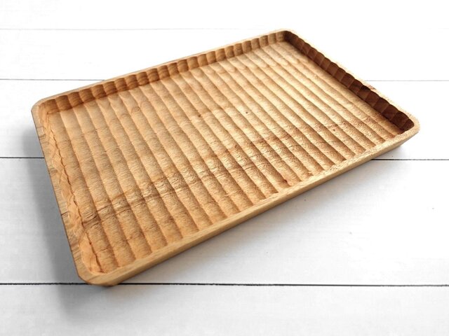 珍しい 楠(クス)の我谷盆 ナチュラル」木製トレイ 小物置き
