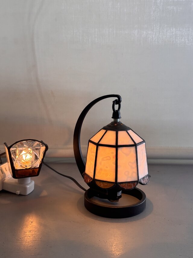 rétro white 昭和レトロ ミニライト ステンドグラス プレゼント