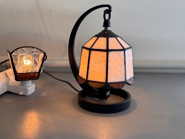 rétro white 昭和レトロ ミニライト ステンドグラス プレゼント