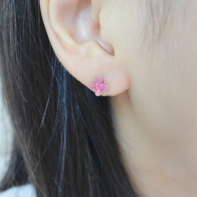 七宝焼｜野花のピアス 選べるカラー | iichi 日々の暮らしを心地よく