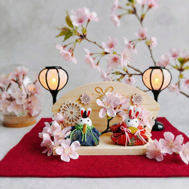 ちりめんのひな祭り飾り 桜のパーツ付き | iichi 日々の暮らしを