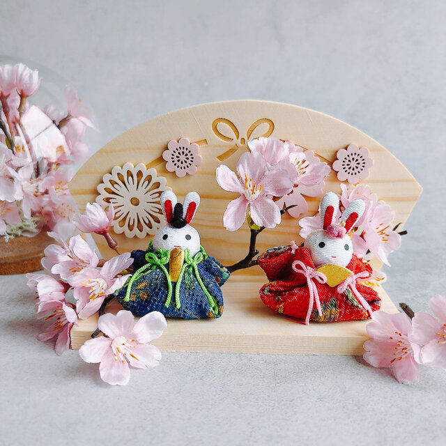 ちりめんのひな祭り飾り 桜のパーツ付き | iichi 日々の暮らしを