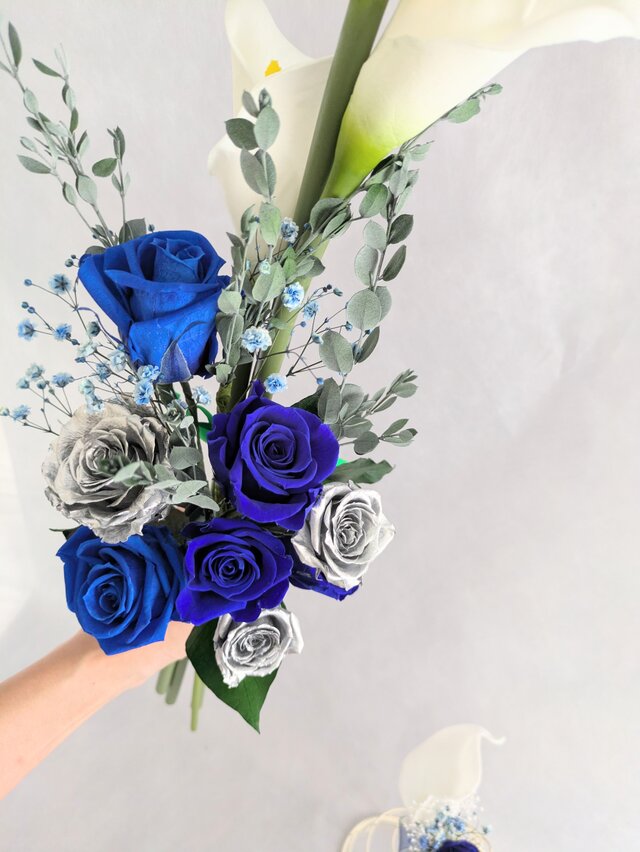 造花ブーケ 造花 バラ 目玉フラワーブーケ 造花 フェイクフラワー 薔薇 