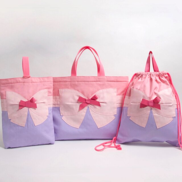 リボンコレクション シューズバッグ ピンク Kids | iichi 日々の暮らし