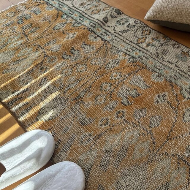 貴重116×190幸せの青い鳥 ボタニカル シャビー 擦れシャビー クリーム