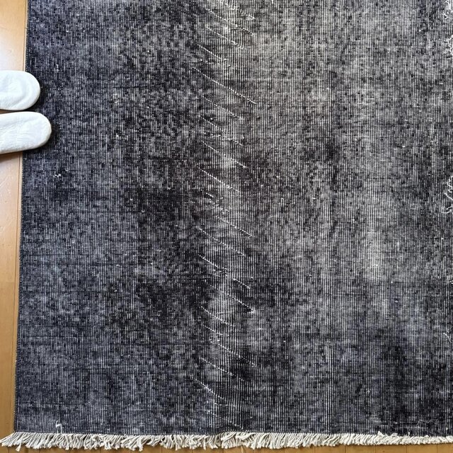 大判157×256レアカラー ダークネイビーグレイ 擦れ トルコヴィンテージ