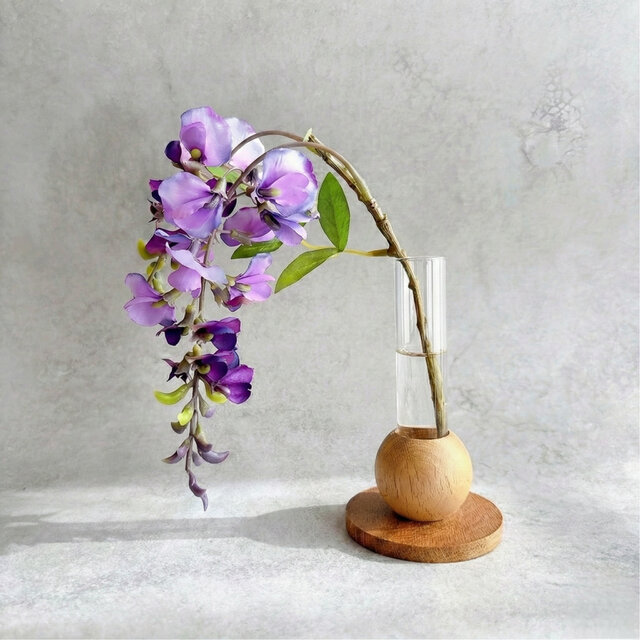 本物みたいな藤の一輪挿し マジカルウォーター インテリアフラワー