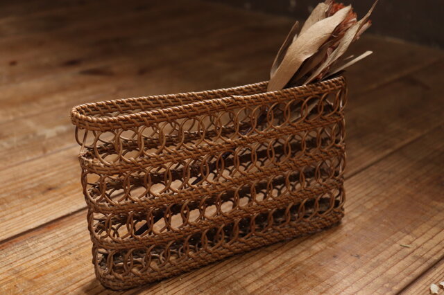 №117 編籠 インテリア 花器 花籠 古道具 □送料無料□ | iichi 日々の