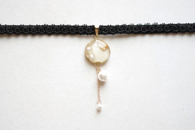 クアラントットノベルティミラー黒と金のリボン装飾 青山リボン/メッシュベルベット ゴールド #019 65X4.5/9325-19 - 花材