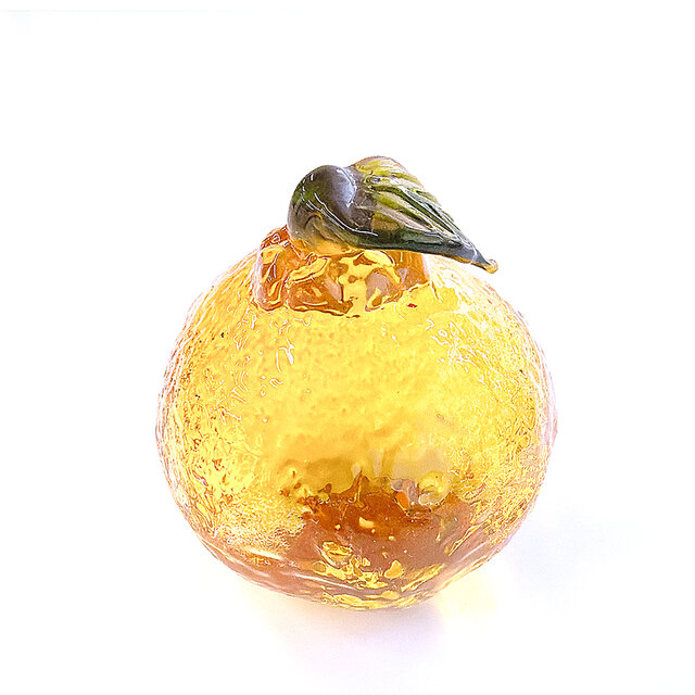 みかんモチーフ ガラスオブジェ｜フルーツインテリア【efo13】 | iichi