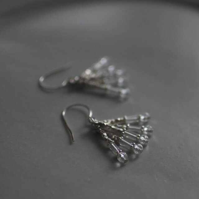 カレンシルバー クリスタルクォーツのピアス（silver925）orイヤリング