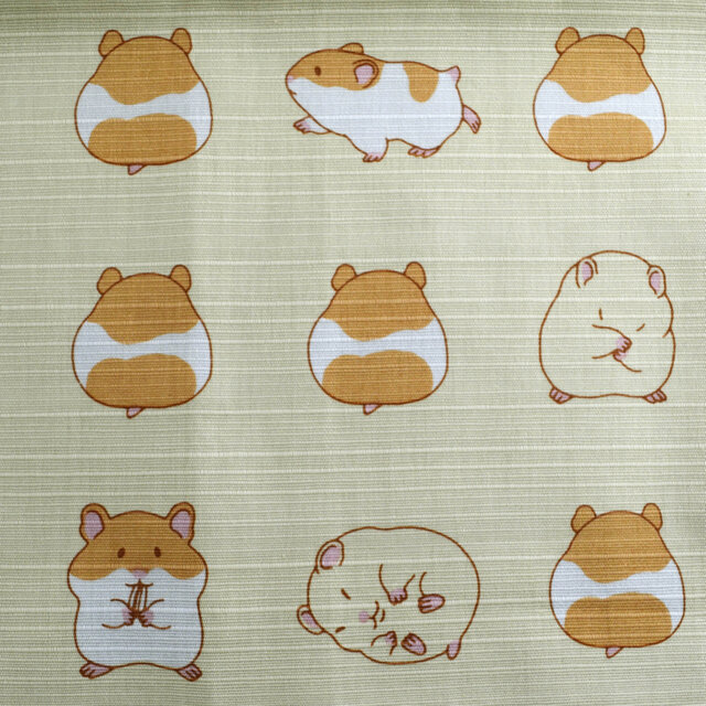 風呂敷 お弁当包み 日本のかたち チーフ 綿100％ 50cm×50cm ハムスター