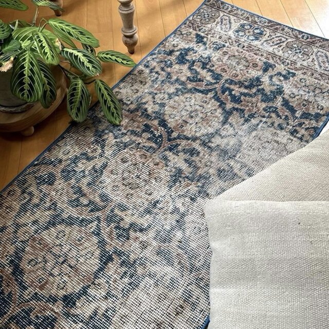 大判　トルコヴィンテージラグ　ネイビーブラック245×147 Mom 大判 トルコヴィンテージラグ ネイビーブラック245×147 大判