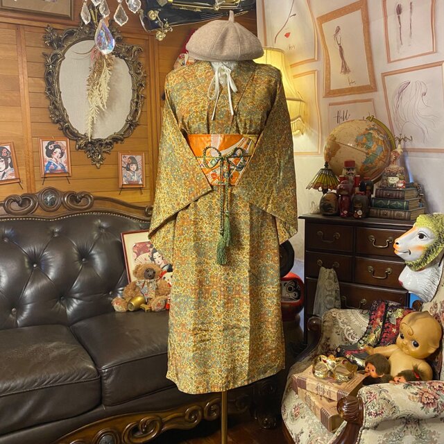 着物リメイクワンピース3559 楽天市場】あなたのSDGsを全力応援!【オーダー】 着物からリメイク! お