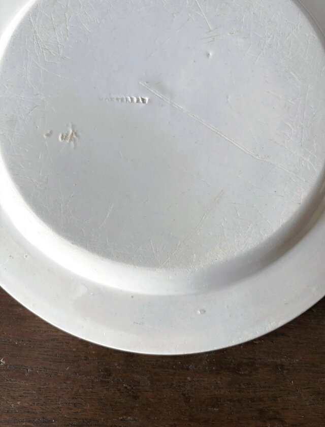 Montereau モントロー ファイアンスフィーヌ グリザイユ 平皿 φ21.6cm