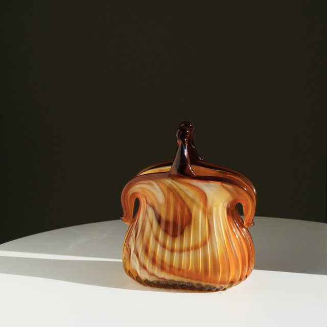 Murano オレンジ 花瓶 イタリア製 Orange Murano Glass Vase - Shop