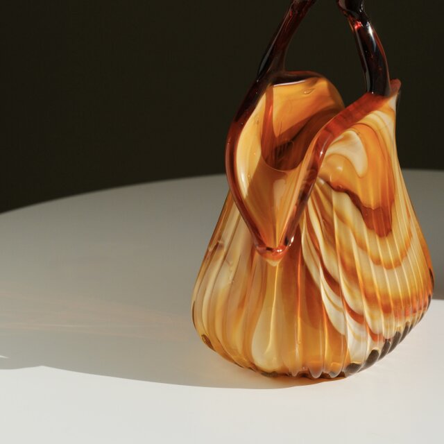 Murano オレンジ 花瓶 イタリア製 Murano オレンジ 花瓶 イタリア製 Orange Murano Glass Vase - Shop