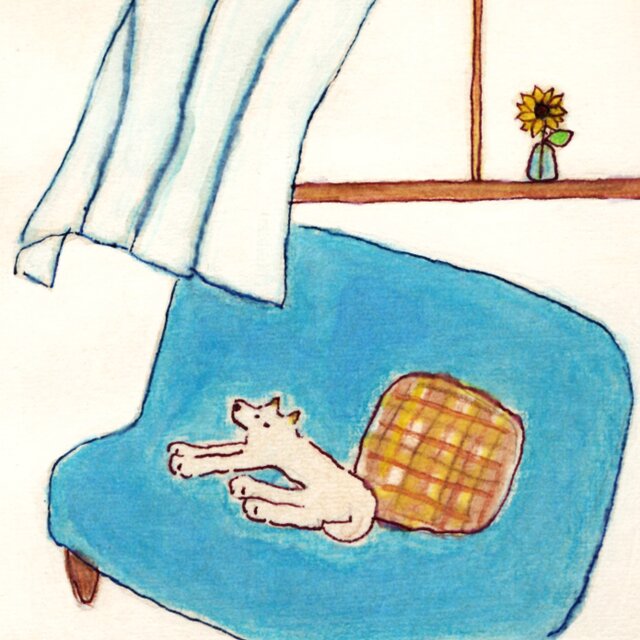原画・イラスト】「夏の風」 ※木製額縁入り（18㎝角） | iichi 日々の