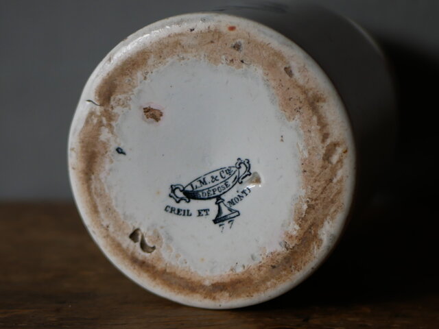 クレイユモントロー DIJON マスタードポット フランスアンティーク