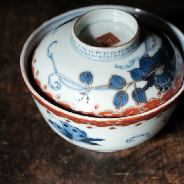 骨董 古伊万里 恵比寿様 染錦 鉢 ③ 金彩 器 アンティーク 古伊万里 染錦