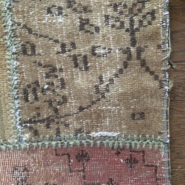 超超大判 288×144 トルコヴィンテージラグ パッチワーク アッシュ