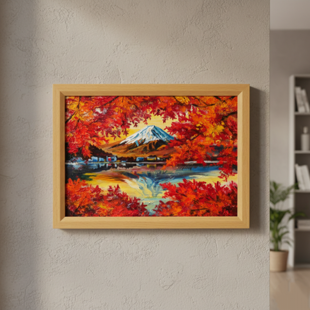 秋の風景 油彩画 秋の風景 油彩画 大きめのサイズ 秋の風景 油彩画 大きめのサイズ 秋の