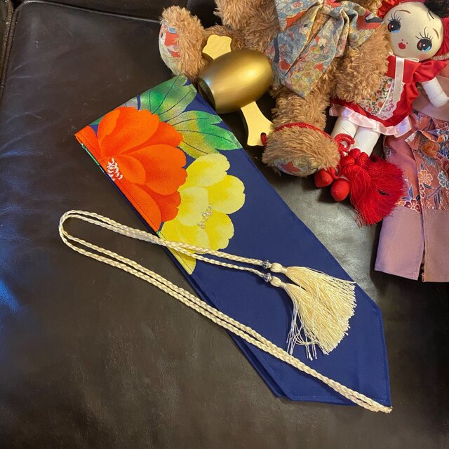 着物リメイク ミニミディ ワンピース／ドレス／洗える化繊 名古屋帯