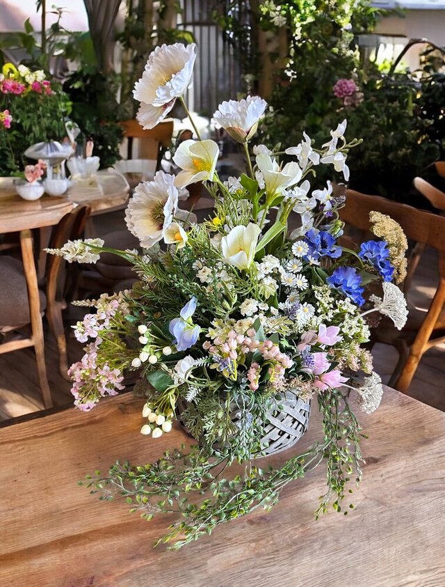 光触媒　人工観葉植物　ウォールグリーン　フェイク　フラワー　ホワイトオーガスタ 光触媒 人工観葉植物 ウォールグリーン フェイク フラワー ホワイト