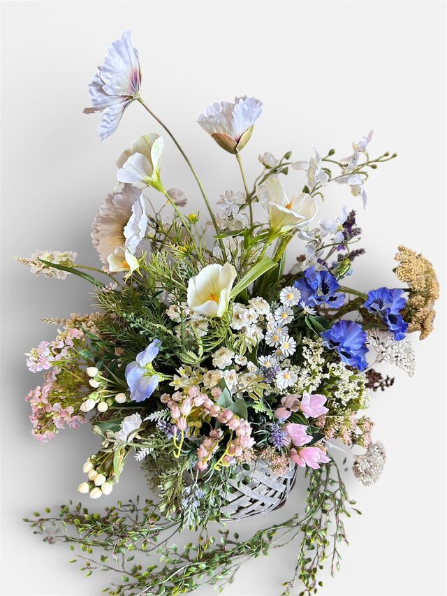 光触媒 人工観葉植物 ウォールグリーン フェイクグリーン 野花春の花