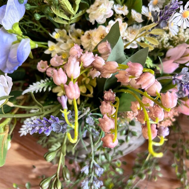 光触媒 人工観葉植物 ウォールグリーン フェイクグリーン 野花春の花 