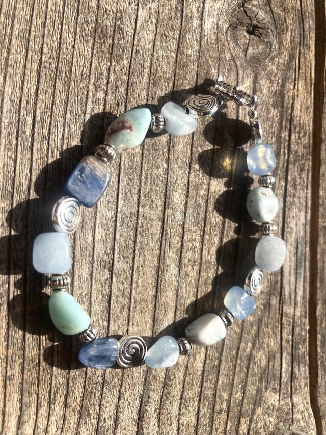 Blue Horizon Bracelet ラリマー&カイヤナイト&アクアマリンの Blue Horizon Bracelet ラリマー&カイヤナイト&アクアマリンの