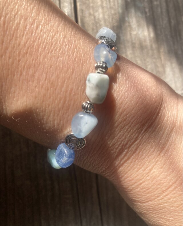 Blue Horizon Bracelet ラリマー＆カイヤナイト＆アクアマリンの