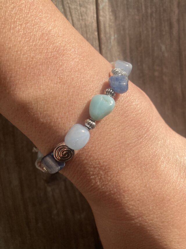 Blue Horizon Bracelet ラリマー＆カイヤナイト＆アクアマリンの