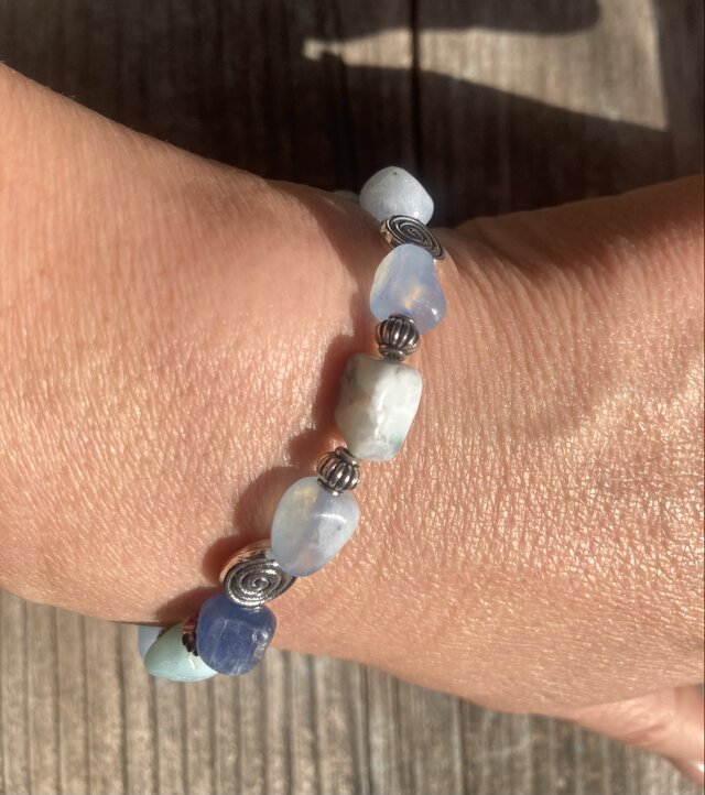 Blue Horizon Bracelet ラリマー＆カイヤナイト＆アクアマリンの