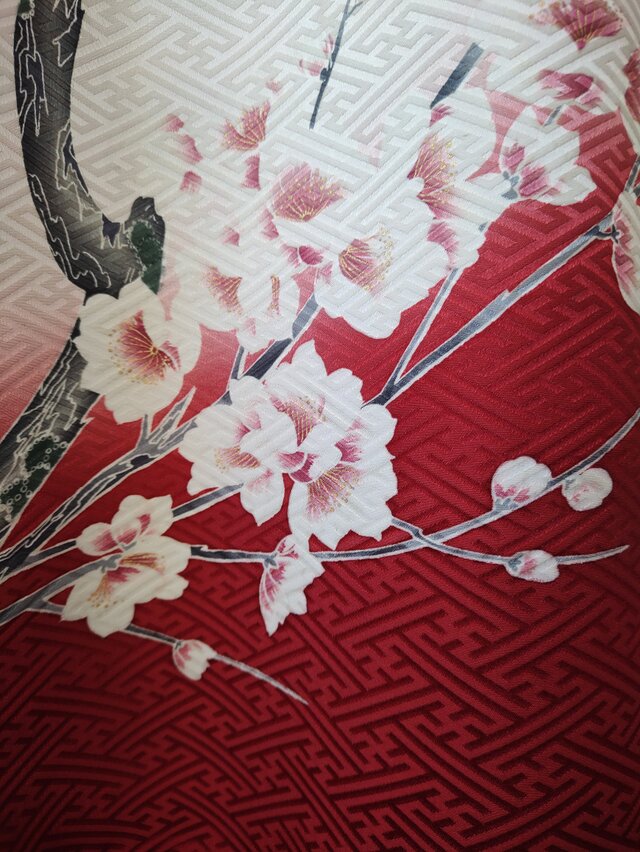 振袖ロングワンピース 梅の花と孔雀 | iichi 日々の暮らしを心地よく
