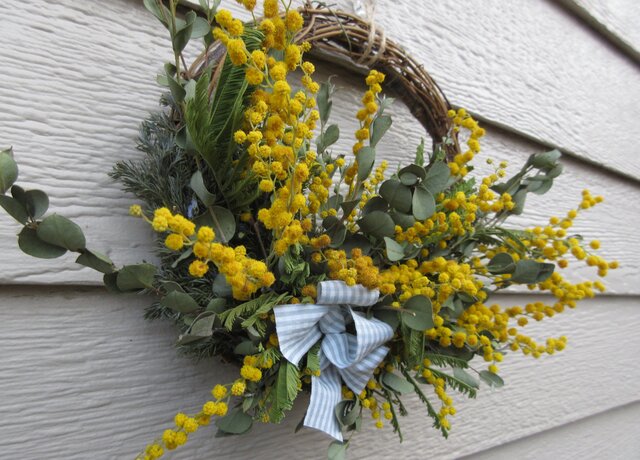 ミモザ・スワッグ | iichi 日々の暮らしを心地よくするハンドメイドや